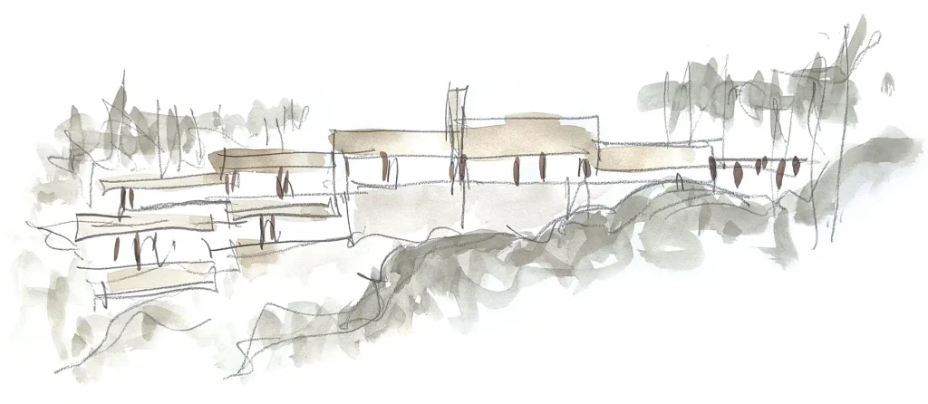 Boceto de Casa La Roca